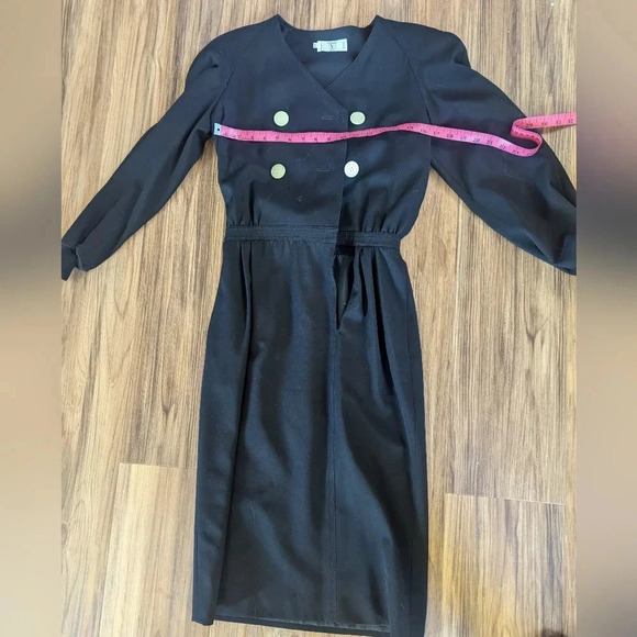 Black Valentino Dress with Button Detail, IT 40, US 8 - Picture 3 of 7